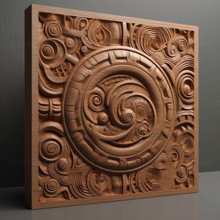 Patterns and decorations (st big 3, PATTERN_2183) 3D models for cnc